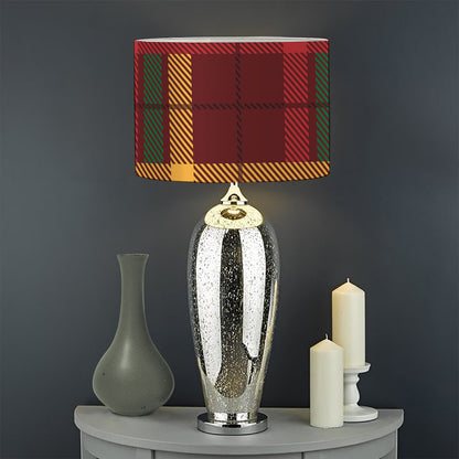Red Green And Yellow Stewart Print Drum Lamp Shade