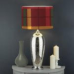 Red Green And Yellow Stewart Print Drum Lamp Shade
