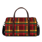 Red Green And Yellow Stewart Print Duffle Bag