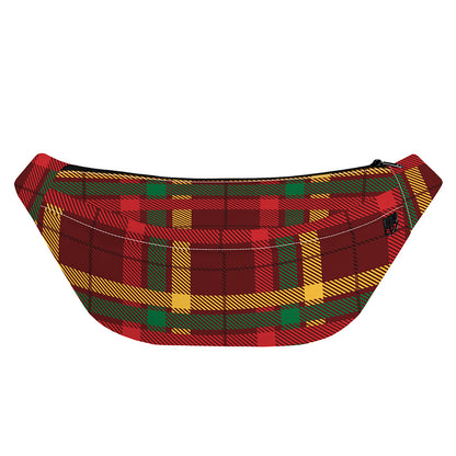 Red Green And Yellow Stewart Print Fanny Pack