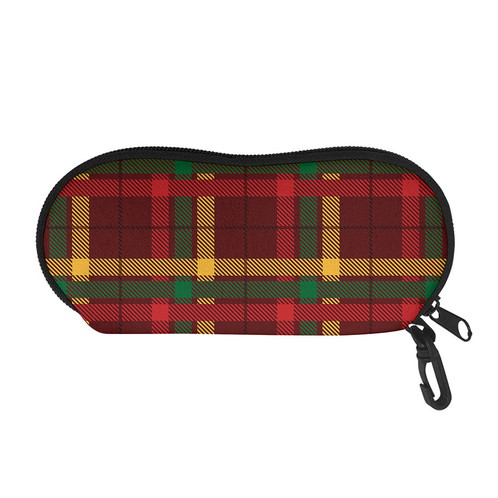 Red Green And Yellow Stewart Print Glasses Case