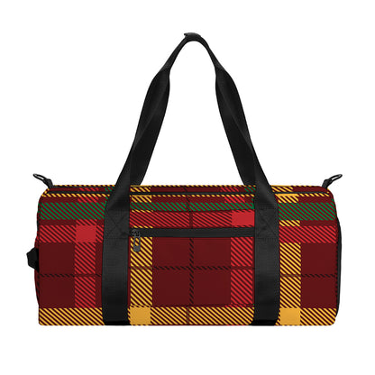 Red Green And Yellow Stewart Print Gym Bag