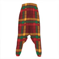 Red Green And Yellow Stewart Print Hammer Pants