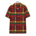 Red Green And Yellow Stewart Print Hawaiian Shirt
