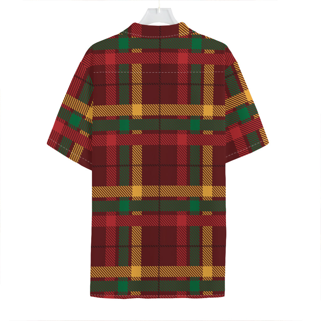 Red Green And Yellow Stewart Print Hawaiian Shirt
