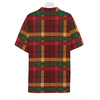 Red Green And Yellow Stewart Print Hawaiian Shirt
