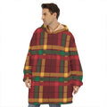 Red Green And Yellow Stewart Print Hoodie Blanket