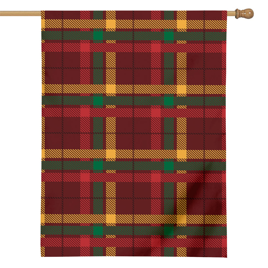 Red Green And Yellow Stewart Print House Flag