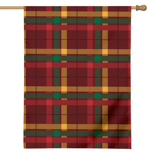 Red Green And Yellow Stewart Print House Flag