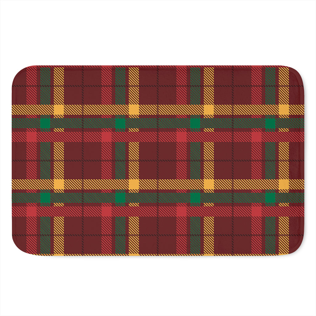 Red Green And Yellow Stewart Print Indoor Door Mat