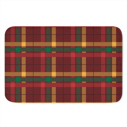 Red Green And Yellow Stewart Print Indoor Door Mat