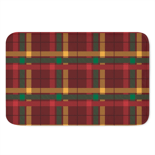 Red Green And Yellow Stewart Print Indoor Door Mat