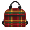 Red Green And Yellow Stewart Print Insulated Lunch Bag