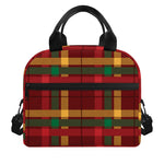 Red Green And Yellow Stewart Print Insulated Lunch Bag