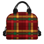 Red Green And Yellow Stewart Print Insulated Lunch Bag