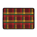 Red Green And Yellow Stewart Print Kitchen Mat