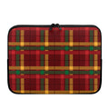 Red Green And Yellow Stewart Print Laptop Sleeve