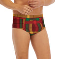 Red Green And Yellow Stewart Print Men's Briefs