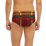 Red Green And Yellow Stewart Print Men's Briefs