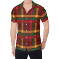 Red Green And Yellow Stewart Print Men's Shirt