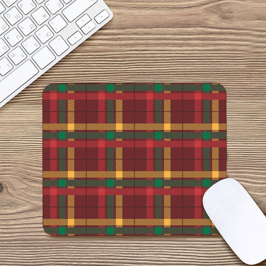 Red Green And Yellow Stewart Print Mouse Pad