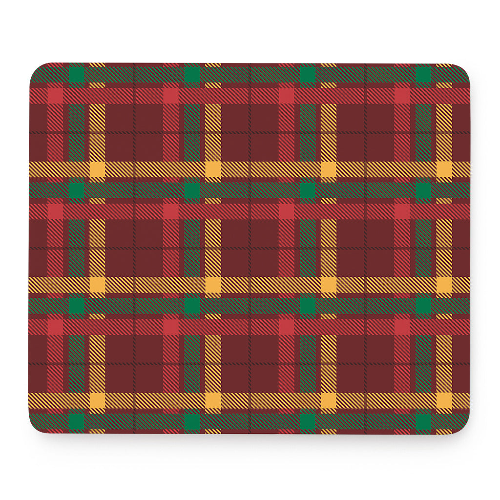 Red Green And Yellow Stewart Print Mouse Pad