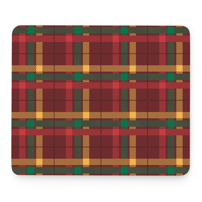 Red Green And Yellow Stewart Print Mouse Pad