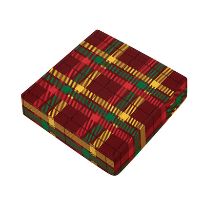 Red Green And Yellow Stewart Print Outdoor Seat Cushion Cover