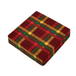 Red Green And Yellow Stewart Print Outdoor Seat Cushion Cover