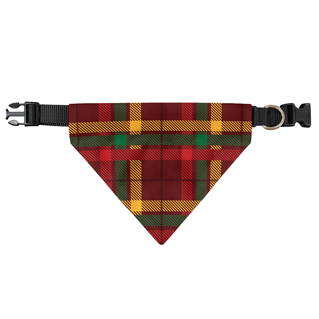 Red Green And Yellow Stewart Print Over The Collar Dog Bandana