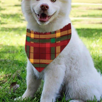 Red Green And Yellow Stewart Print Over The Collar Dog Bandana
