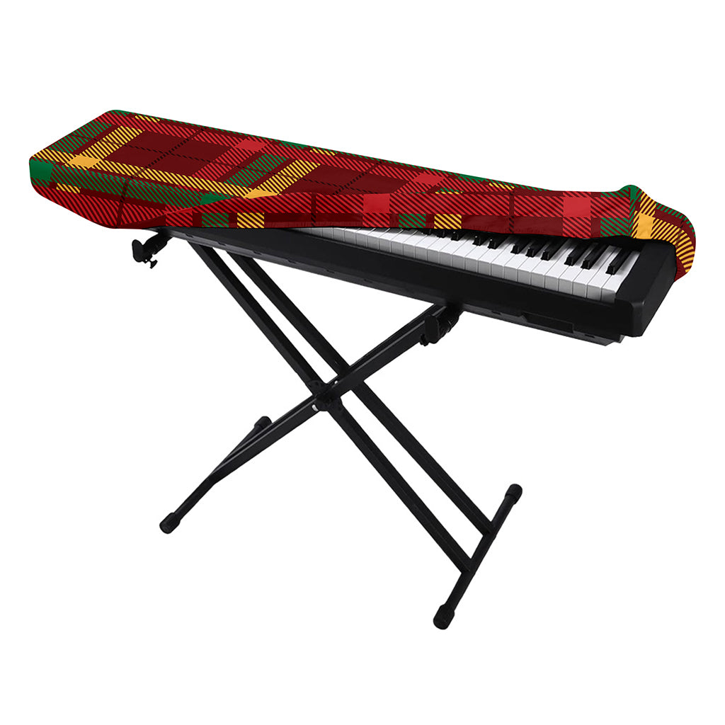 Red Green And Yellow Stewart Print Piano Keyboard Cover