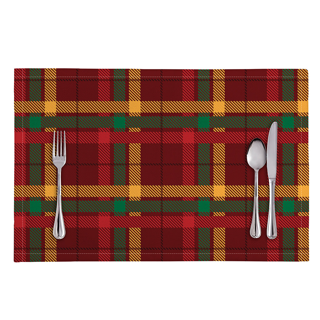 Red Green And Yellow Stewart Print Placemat