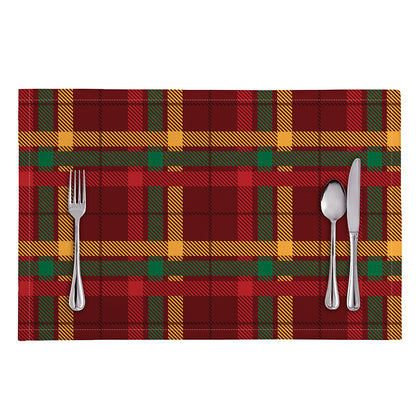 Red Green And Yellow Stewart Print Placemat