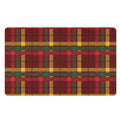 Red Green And Yellow Stewart Print Polyester Doormat