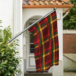 Red Green And Yellow Stewart Print Polyester Flag