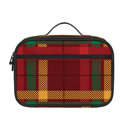 Red Green And Yellow Stewart Print Portable Lunch Bag