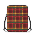 Red Green And Yellow Stewart Print Rectangular Crossbody Bag