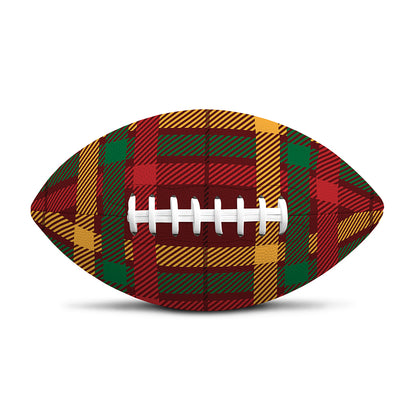Red Green And Yellow Stewart Print Rugby Ball