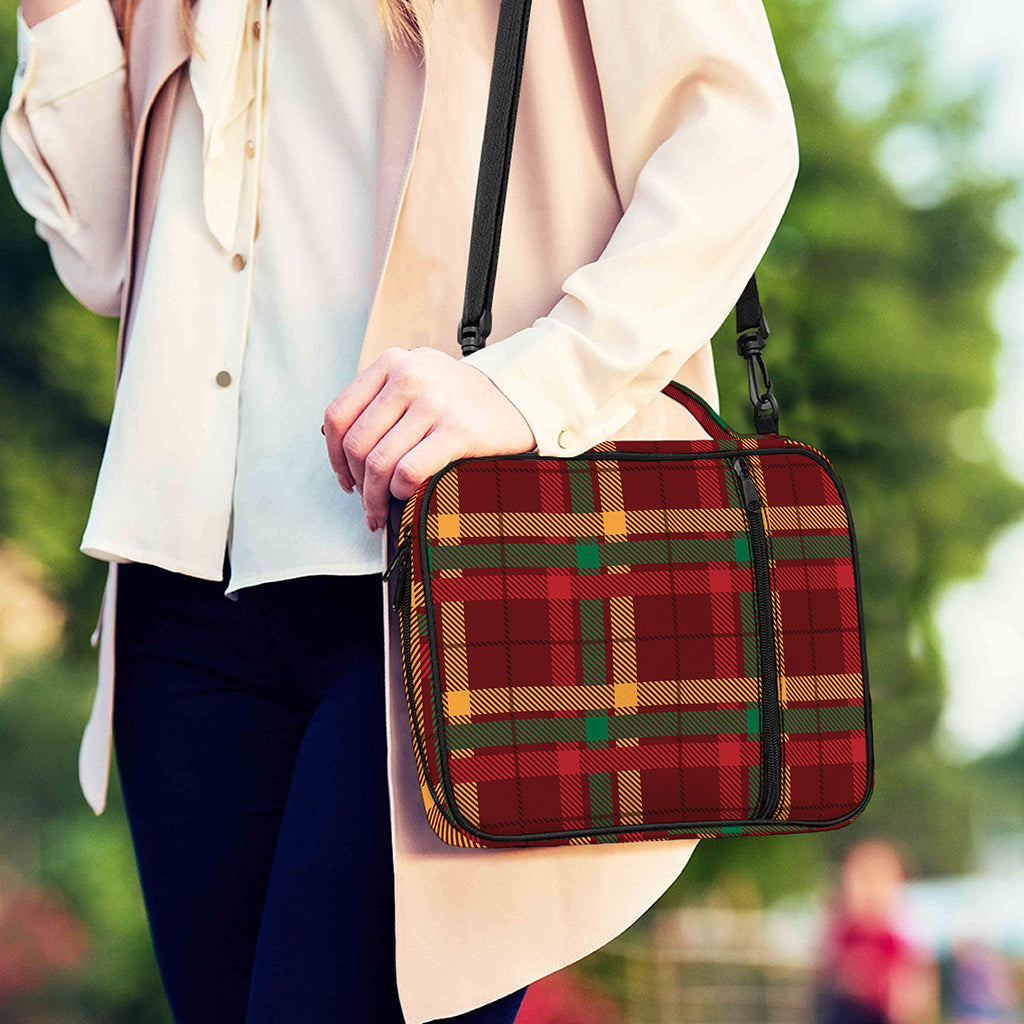 Red Green And Yellow Stewart Print Shoulder Strap Bible Bag