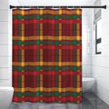 Red Green And Yellow Stewart Print Shower Curtain
