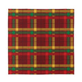 Red Green And Yellow Stewart Print Silk Bandana