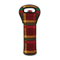 Red Green And Yellow Stewart Print Single Neoprene Wine Tote