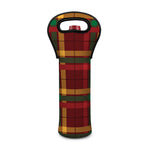 Red Green And Yellow Stewart Print Single Neoprene Wine Tote