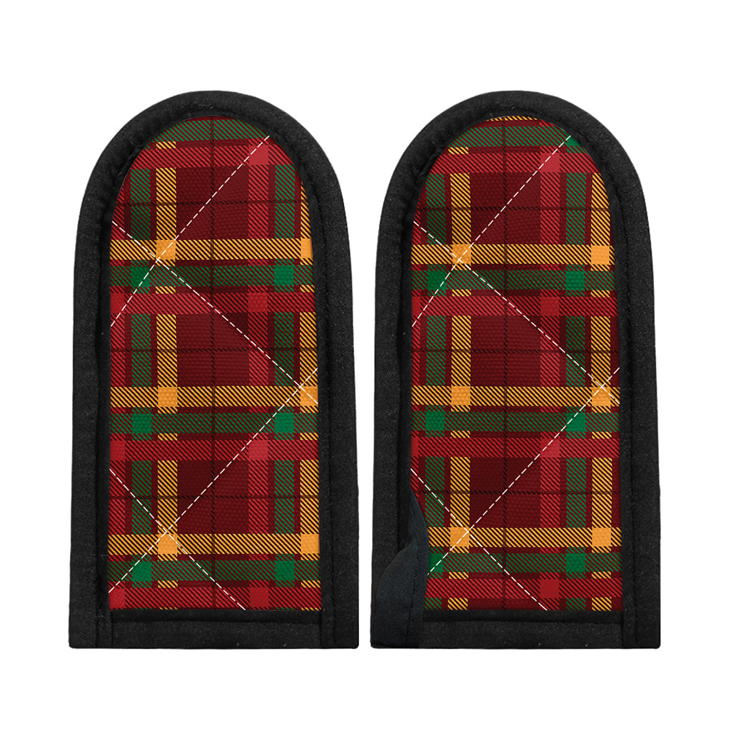 Red Green And Yellow Stewart Print Skillet Handle Cover