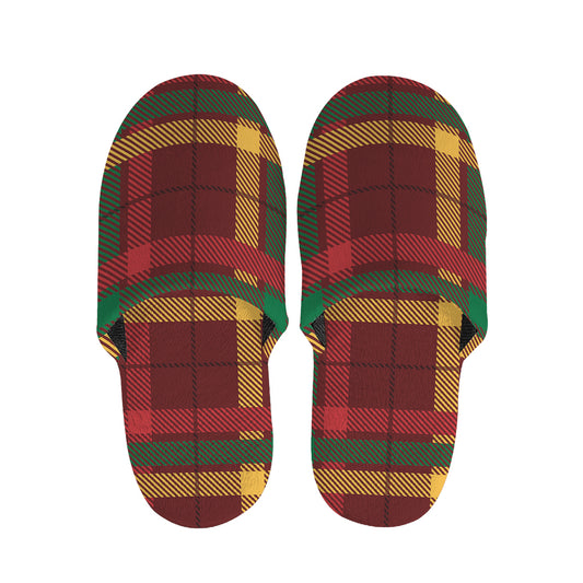 Red Green And Yellow Stewart Print Slippers
