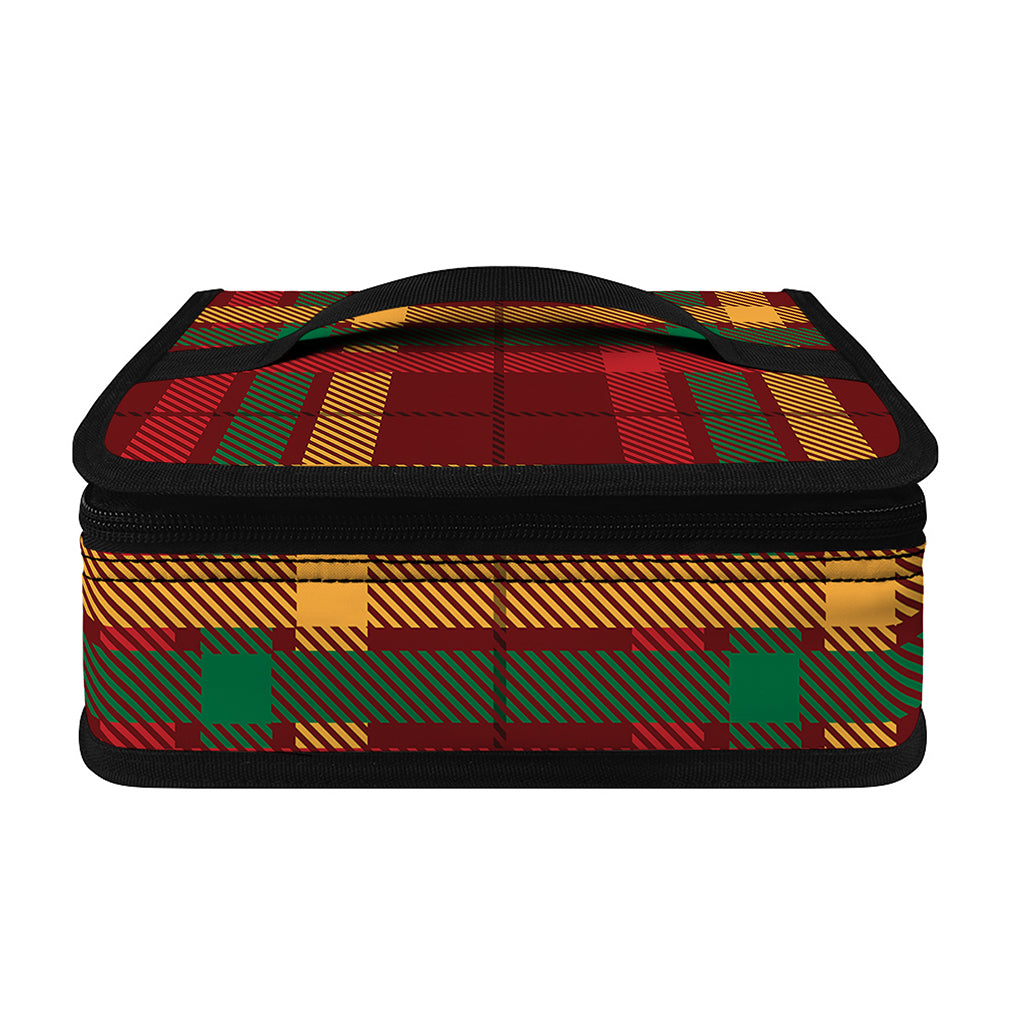 Red Green And Yellow Stewart Print Small Lunch Bag