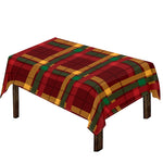 Red Green And Yellow Stewart Print Tablecloth
