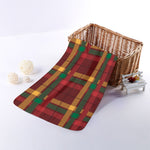 Red Green And Yellow Stewart Print Towel