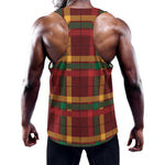 Red Green And Yellow Stewart Print Training Tank Top